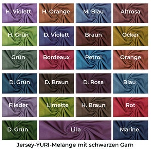 High-quality jersey - YURI melange - black yarn - 150 cm wide - 220 g/m² - 50 cm increments - sold by the meter - 95% cotton - 5% elastane