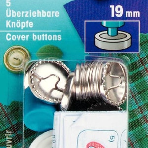 Boutons à enfiler, travaillés, 19 mm, couleur argent image 1