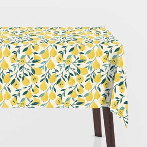 Vaxduk tryckt med frukt på optiskt vitt - Polyester - PVC - Säljs per meter - 50 cm i intervaller - Skyddsöverdrag - Bordsduk - Möbler - Kök