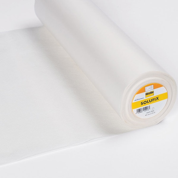 Tessuto non tessuto autoadesivo da ricamo Solufix - bianco - passi da 50 cm - venduto al metro - Vlieseline® - larghezza 45 cm