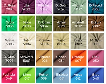 Canvas SUSI plain/solid color - by the meter - Oeko-Tex - 0.50 m - 360 g/m woven fabric - cotton fabric