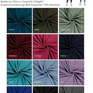 Sportkläder INES från Stofftreff Santi® - tyg per meter - 50 cm i intervaller - precis lagom för dans, sport, leggings eller fritidskläder