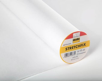 Stretchfix-Applikation auf Textilien oder zum Verbinden von zwei verschiedenen Stoffen-50 cm Schritte-Meterware-30 cm Breite
