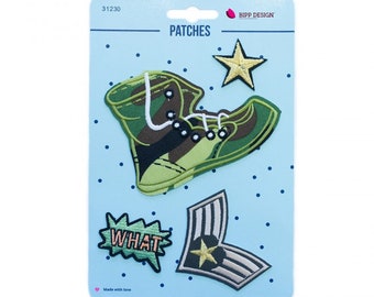 Appliques Iron-On What Shoe Patches