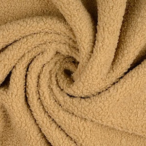 Peluche double face in pelliccia sintetica beige e rosa antico - larghezza circa 160 cm - 100% poliestere - circa 500 g/m²