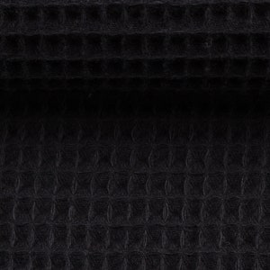 Waffelpique Waffelstoff 0,5m Nelson von Swafing 350g/lfm Öko-Tex Meterware Schwarz-299