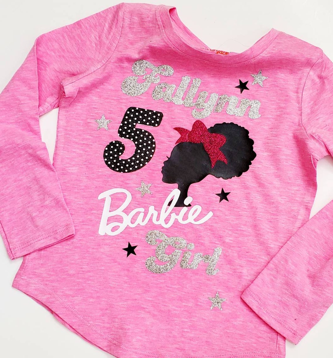 Black Barbie shirt. Black birthday Barbie | Etsy