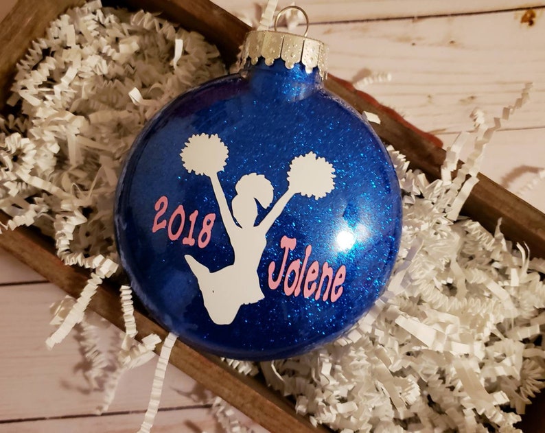 Cheer Glitter Ball ornament