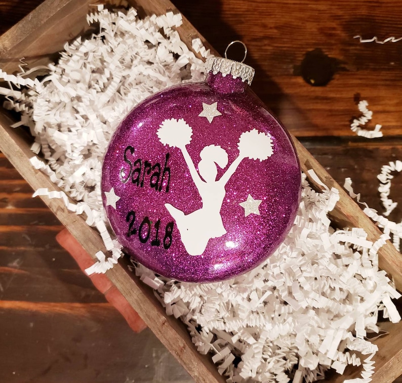 Cheer Glitter Ball ornament