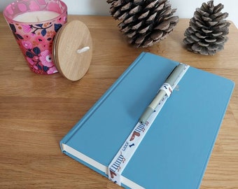 Daschund Sausage Dog Elastic journal/ notebook / diary bookmark with pen loop. Office accessories. Back to school.