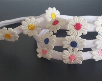 Daisy Flower Nylon Stretch Baby Toddler Girl Headband