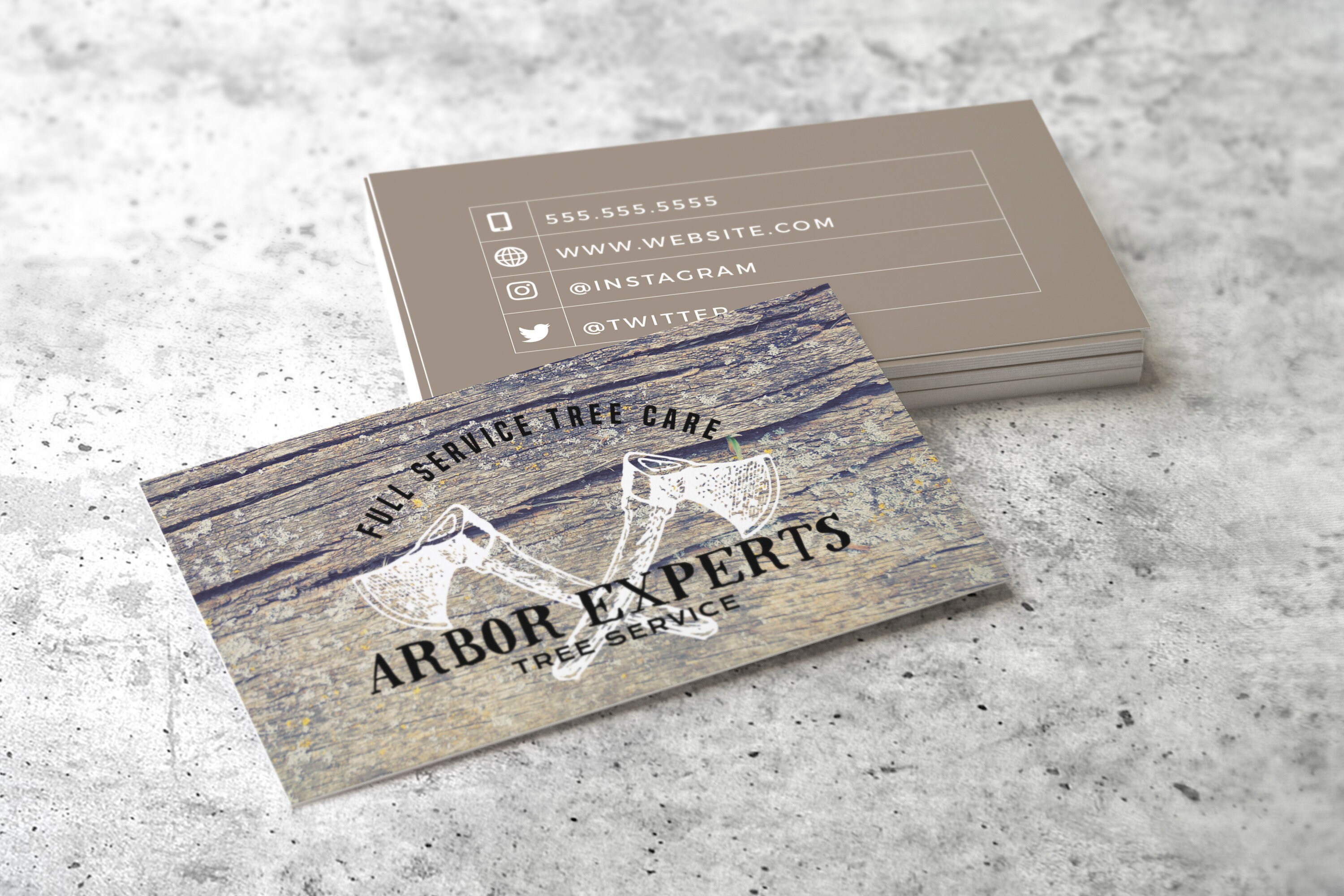 Premade Outdoors Nature Business Card Template Arbor, Business Branding