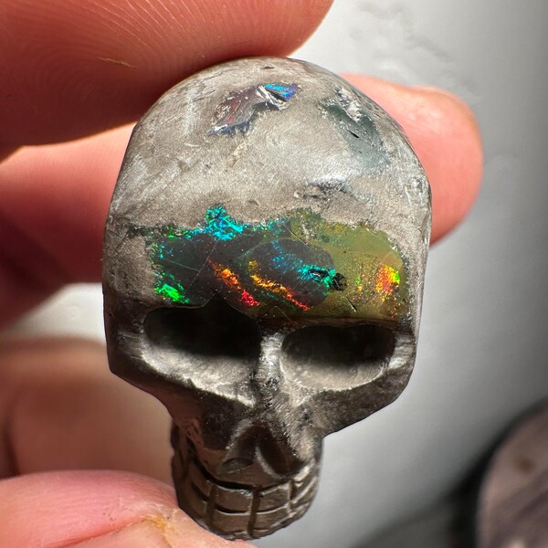 Smoked Cantera opal skull