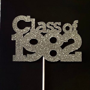 Class of 1982 Cake or Centerpiece Topper Pick for 40th Class Reunions, Parties Variety of Colors Photo Prop