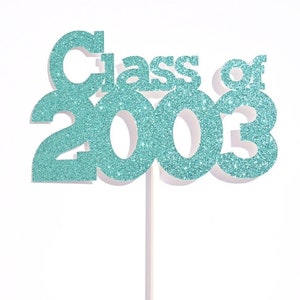 Class of 2003 Cake or Centerpiece Topper Pick for 20th Class Reunions, Parties Variety of Colors Photo Prop