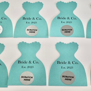Carte da grattare personalizzate "Bride & Co." per feste di addio al nubilato - Set di 12 giochi per feste unici