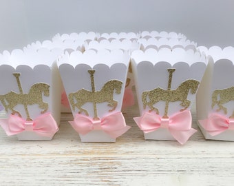 12 Carousel HORSES denim hearts /& silver glittered chipboard die cuts 4 x 3 3//8