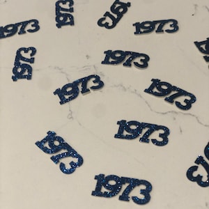 50e verjaardag, jubileum of 50e klas reünie confetti "1973" jaar decor The Big 50 unieke confetti Kies een kleur