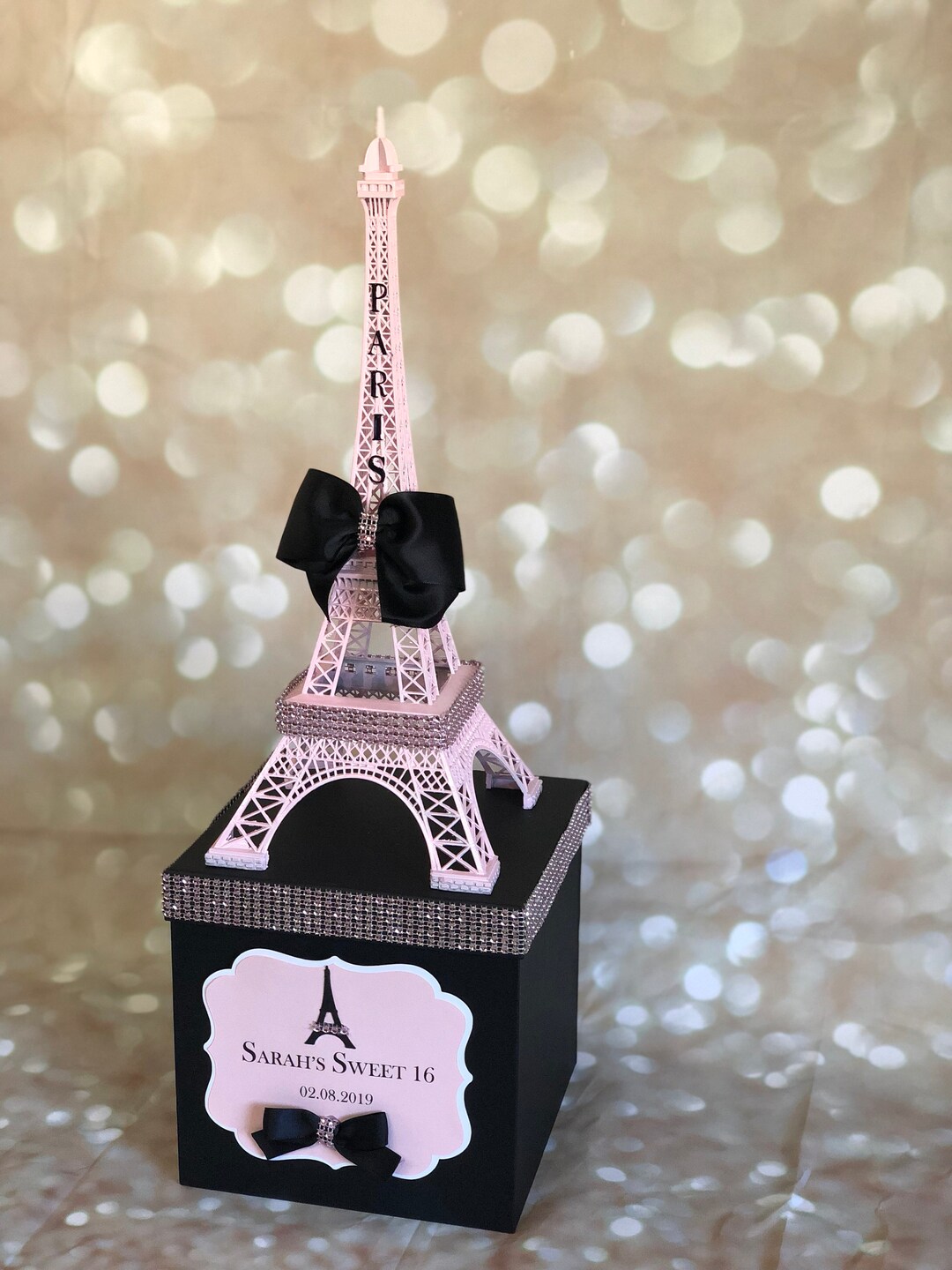 24 Pcs Eiffel Tower Cupcake Toppers, Glitter Paris Theme Cupcake Topper, Bridal Shower, Wedding Decor