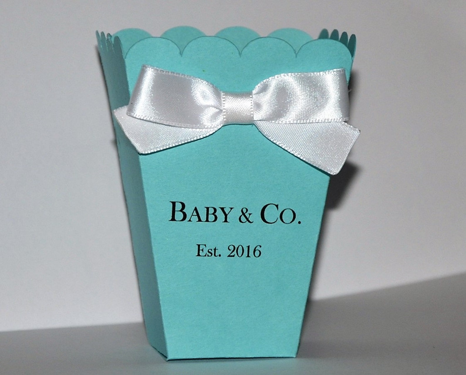 Personalized Baby & Co Favor Box Robin Egg Color for Baby Etsy