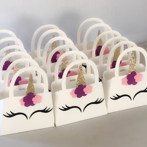 Unicorn Party Mini Purse Favors Birthdays Baby Showers Treat Bags Candy Bags Set of 10