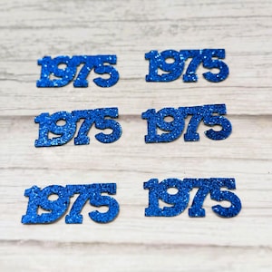 50e klas reünie 1975 confetti perfecte nostalgie voor reünies of verjaardagsfeestjes jaar decor partij confetti tafelstrooisel 2 inch lang