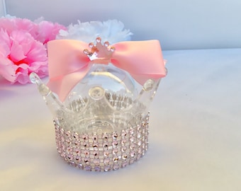 Princess Crown Favor Holders for Candy & Treats Baby Showers, Birthdays, Bridal Shower, Baptisms. Christenings, Set of 12