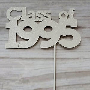 Class of 1995 Cake or Centerpiece Topper Pick for 30th Class Reunions, Parties Variety of Colors Photo Prop