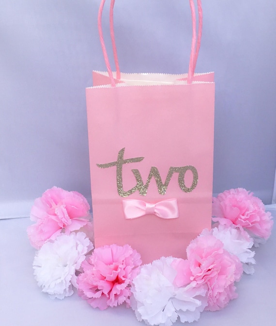 Bolsas De Regalo Para Fiesta De Cumpleaños, Rosas Y Doradas, Para Dulces, Golosinas Y Regalos De Segundo Cumpleaños, Juego De 12. - México