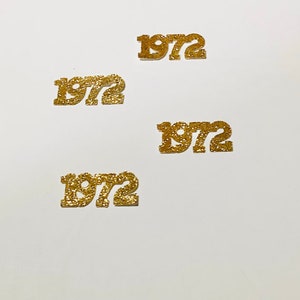 50e verjaardag, jubileum of 50e klas reünie confetti "1972" jaar decor The Big 50 unieke confetti Kies een kleur