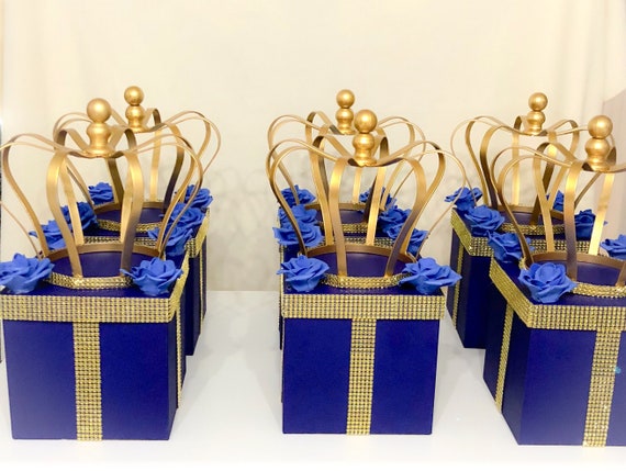 royal blue prince centerpieces