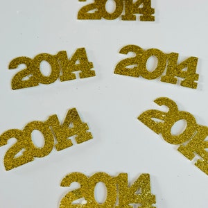 Confetti 2014 Perfecte nostalgie voor klasreünies en verjaardagsvieringen "2014" jaar decor party confetti tafel verspreid 2 inch lang