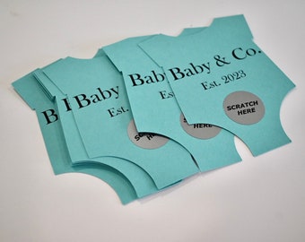 Personalized Baby and Co. Scratch Off Game for Baby Showers.  Set of 12, Personalized