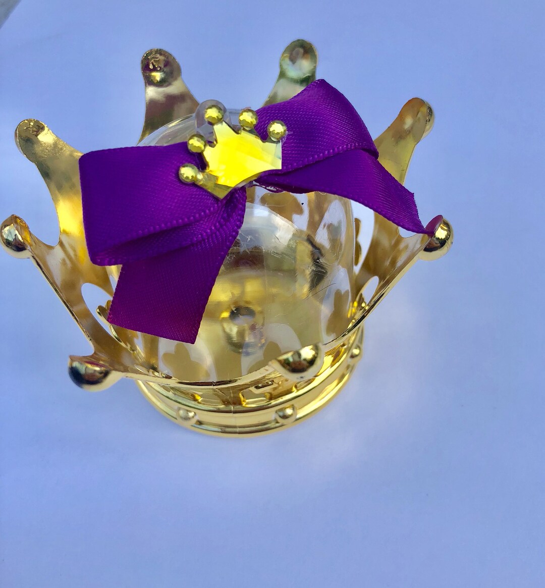 Royal Princess Crown Favor Containers – Purple & Gold Candy Holders for ...