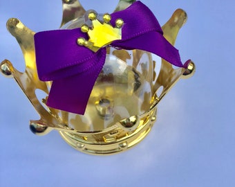Royal Princess Crown Purple and Gold Favors for Candy or Treats, Princess Party, Princess Baby Shower, Princess Birthday set of 12