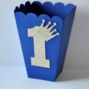 Royal Prince First Birthday Party Favor Box for Popcorn or - Etsy