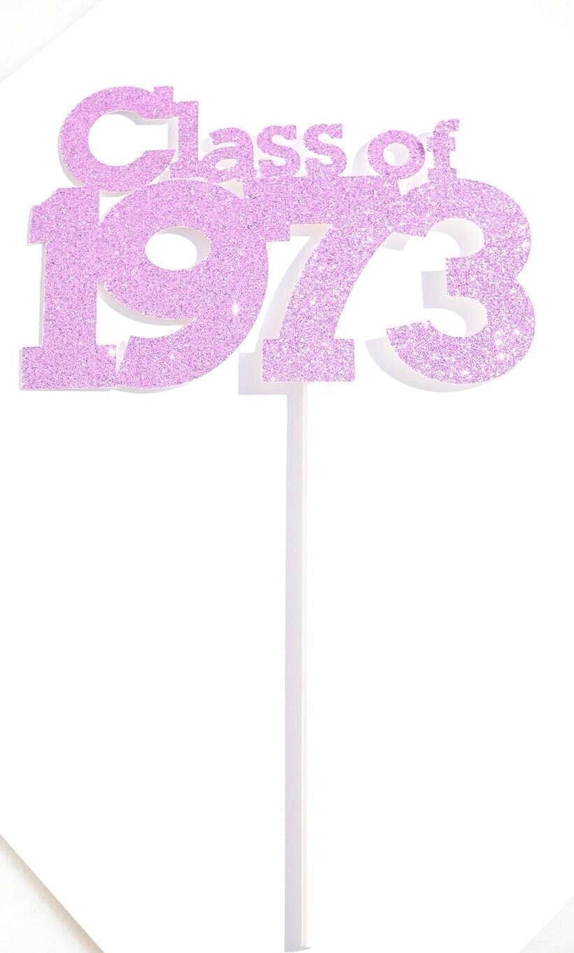 Klasse von 1973 Kuchen oder Centerpiece Topper Pick für 50er Jahre Klassentreffen, Partys Vielfalt von Farben Photo Prop