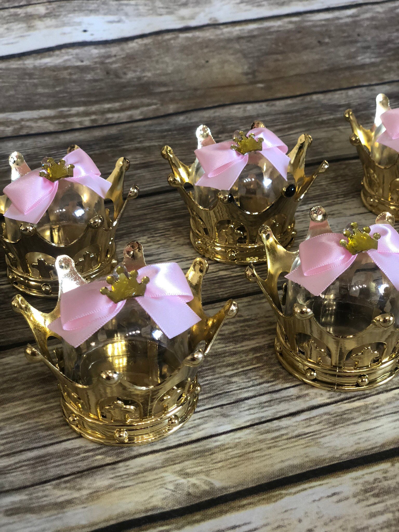 Scatole Caramelle A Forma Di Corona Dorata - 12 Pezzi Per Feste E Baby Shower | Decorazioni Princess - Foto 7