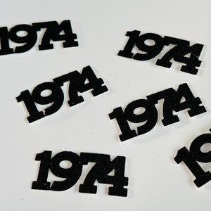 50e klas reünie 1974 confetti perfecte nostalgie voor reünies of verjaardagsfeestjes jaar decor partij confetti tafel verspreid 2 inch lang