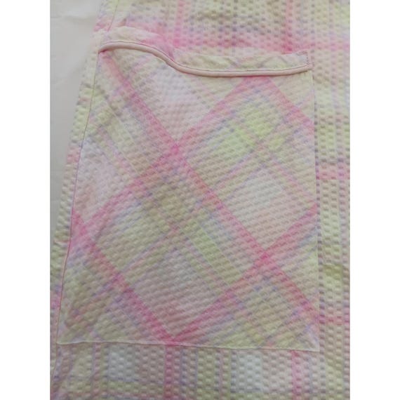 Classic Elements Pink Plaid Snap Front Duster Rob… - image 10