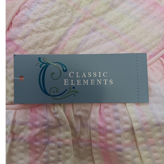 Classic Elements Pink Plaid Snap Front Duster Rob… - image 6