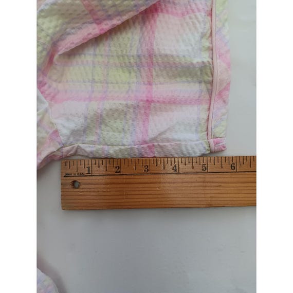 Classic Elements Pink Plaid Snap Front Duster Rob… - image 5