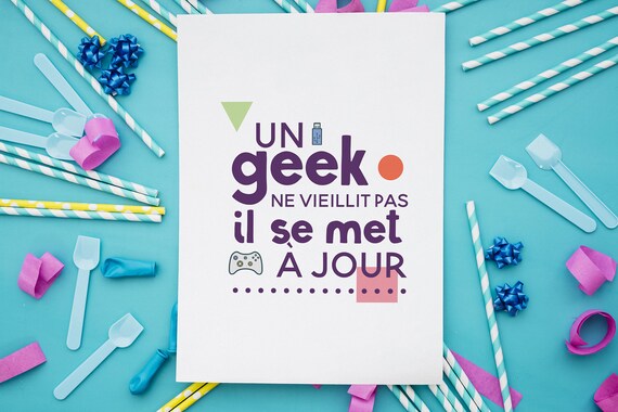 Birthday Card A Geek Does Not Age It Updates Video Game Etsy