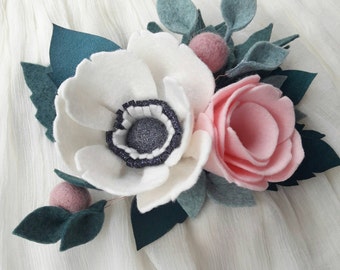 Весенний цветок // почувствовал цветочную повязку // Войлок цветочной короны // Анемоновая повязка // Весенняя повязка