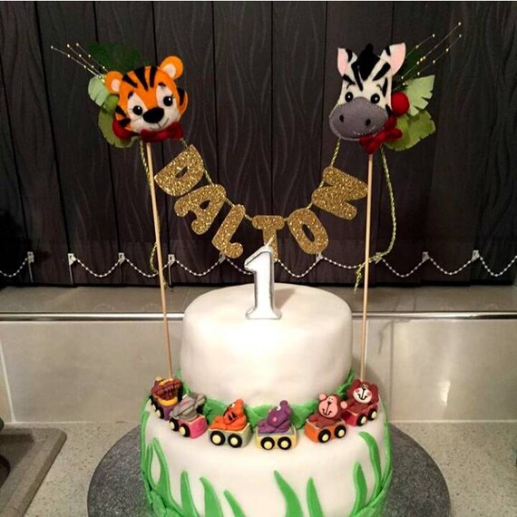 Animaux De Zoo Topper Personnalise Gateau ay Decoration Etsy