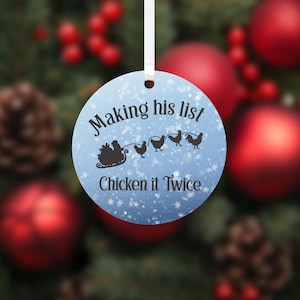 Chicken ornament, Funny ornament, gag gift, chicken collector, chicken gift, Chicken Ornament, hen ornament, farmer ornament, Chicken lover