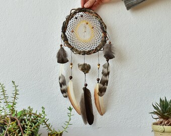 Night terror protection dreamcatcher dream catchers with crystals, Spiritual gifts, protection wall art, Ready to ship gift, Witchy decor