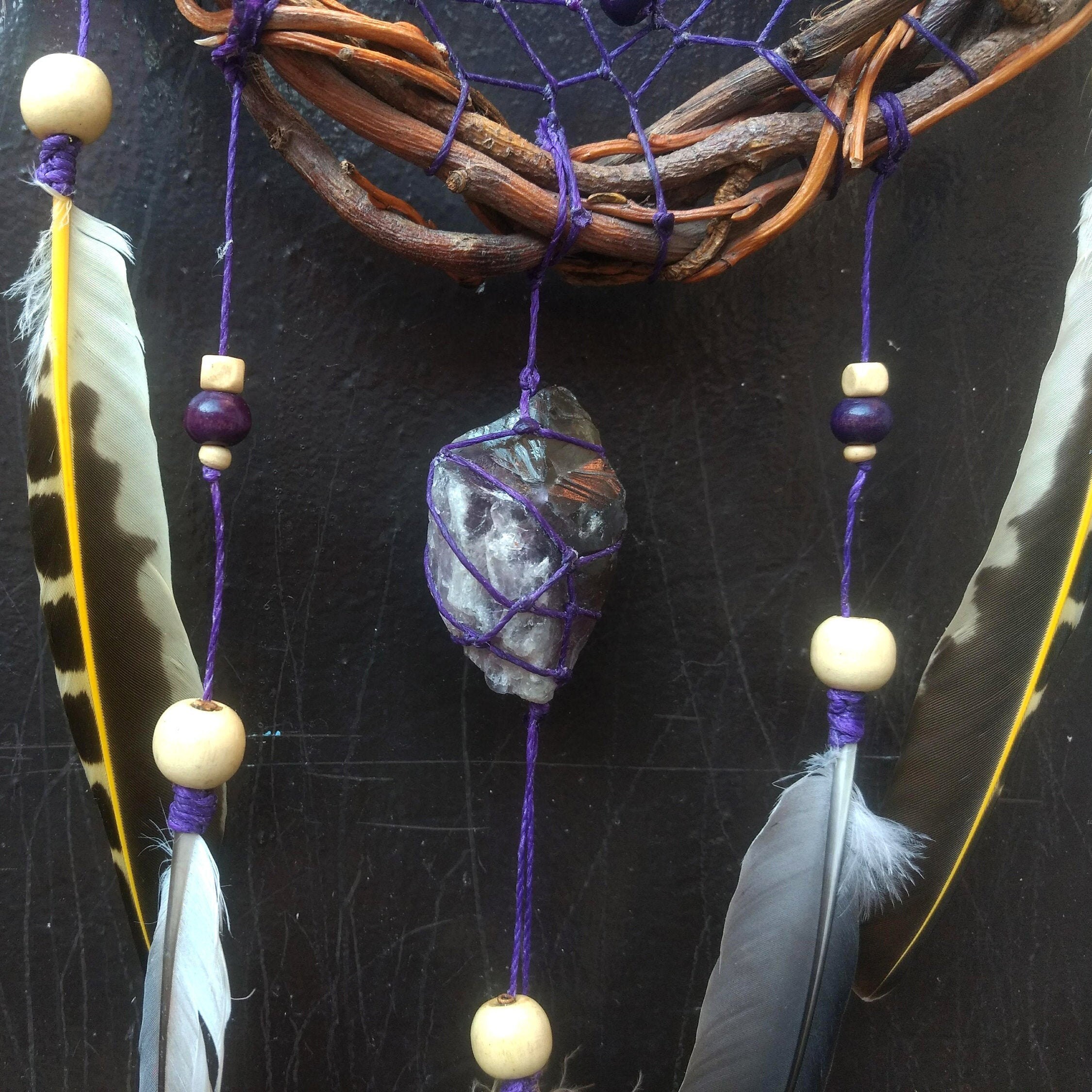 Crystal dream catcher dreamcatcher with stone Dreamcatcher Etsy