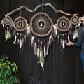 15 Healing Stones Set – 5 Crystal Dreamcatchers with Branch Option, Rustic Decor, Natural Gift for Shaman, Witch Vibes, Spiritual Protection product logo