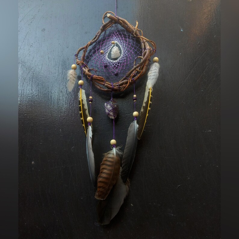 Crystal Dream Catcher Dreamcatcher With Stone Dreamcatcher Etsy